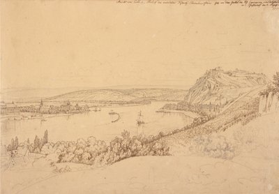 Vista de la fortaleza de Ehrenbreitstein de Johann Adam Klein